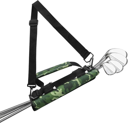 Mini Lightweight Golf Club Bag With Ball Pouch Portable Driving Range Carrier