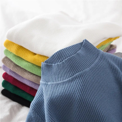 Womens Cashmere Turtleneck Sweater Knitted Pullover