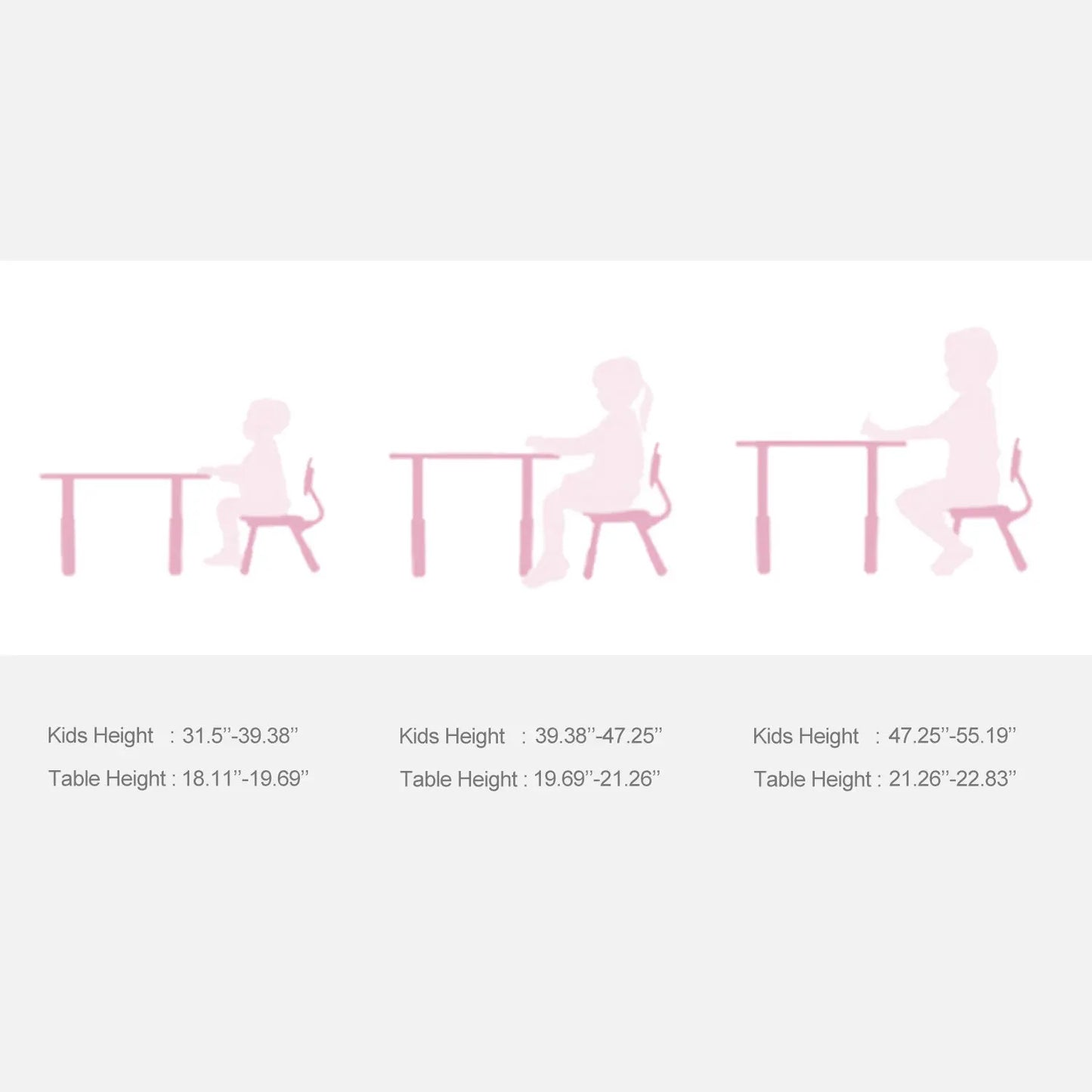 Kids Table and 4 Chairs Set, Height Adjustable Toddler Table and Chair Set, Graffiti Desktop, Non-Slip Legs, Children Multi-Acti