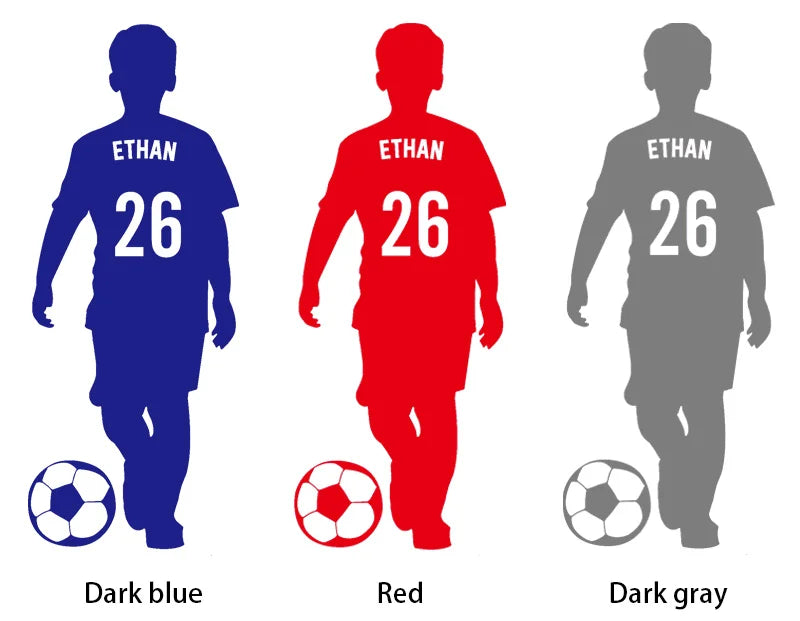Custom Name and Number Soccer Player Wall Decal Home Decor for Boys Room Sport Football Vinyl Stickers Personalized Mural G001