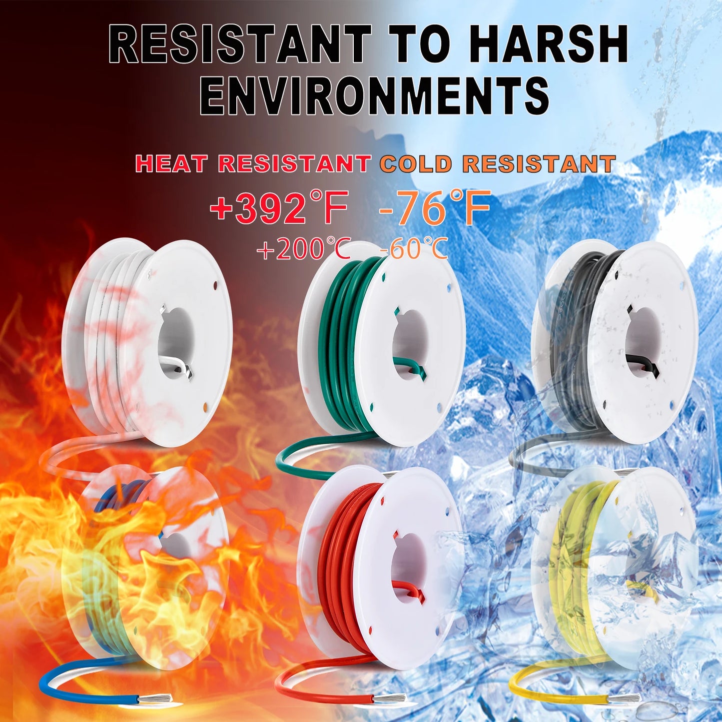 16 18 20 22 24 26 28 30 AWG Flexible Silicone Electrical Wire 6 Color 22 AWG 300V Stranded Tinned Copper Hookup Insulated Cable