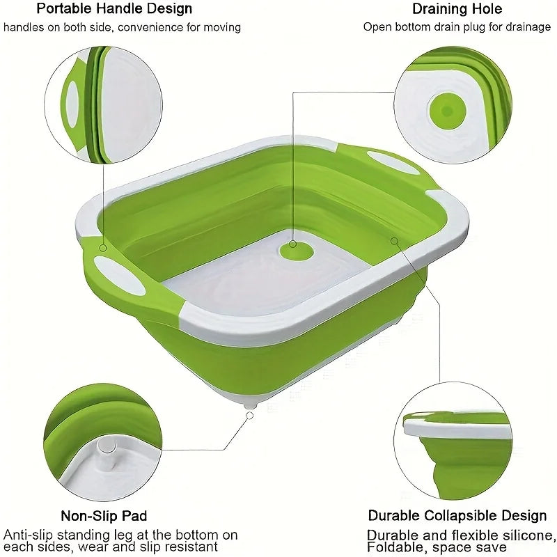 Foldable Portable Basin With Built In Sink And Storage