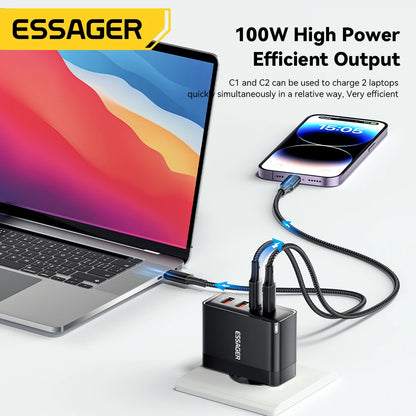 100W USB Type-C Charger PD QC4.0/3.0 Fast Charging