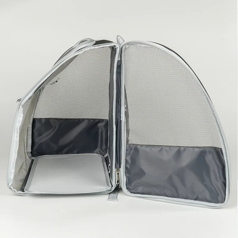 Practical, foldable cross-border pet bag. New style for cats and dogs, portable, breathable, spacious. Portable cat backpack.