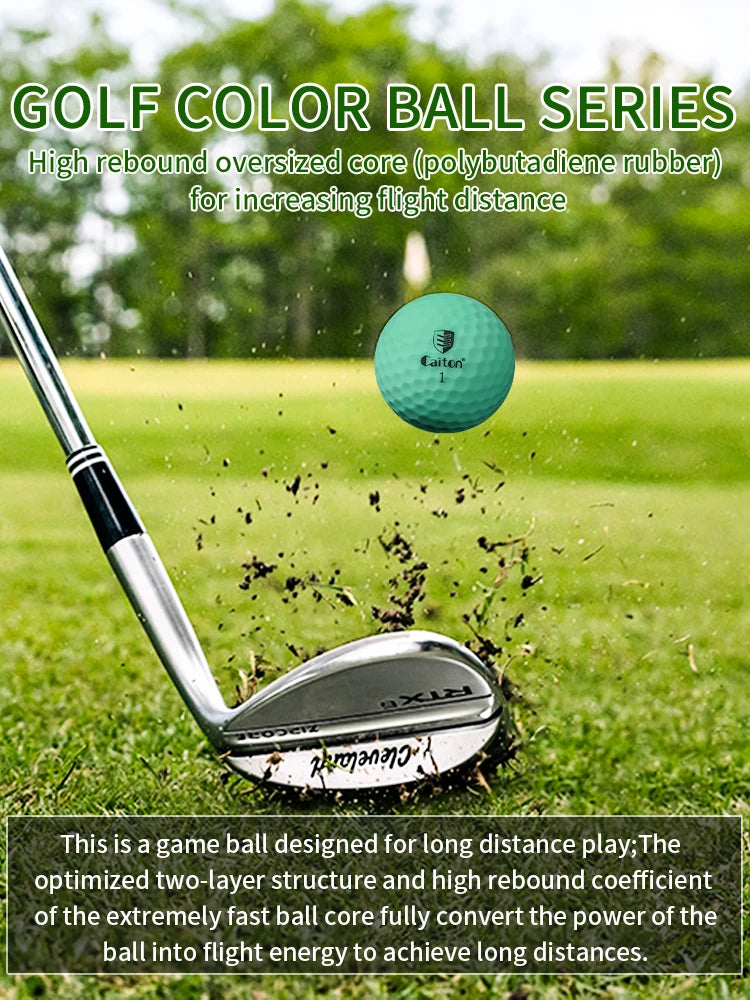 Colored Matte Pro Golf Balls - 12/3 Pcs, High Perf, 3-Layer Struct, 332 Dimple Surf, Soft & Durable Touch, Long Flight Dist.