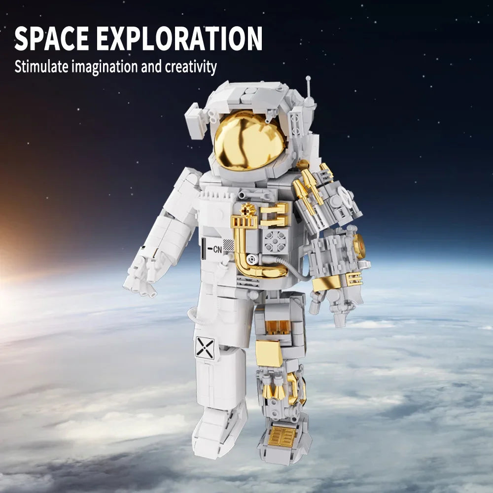 Space Astronauts Building Blocks Spaceman Exploring Robot Adventure Model Action Figure Bricks Educational Assembly Toy Kid Gift