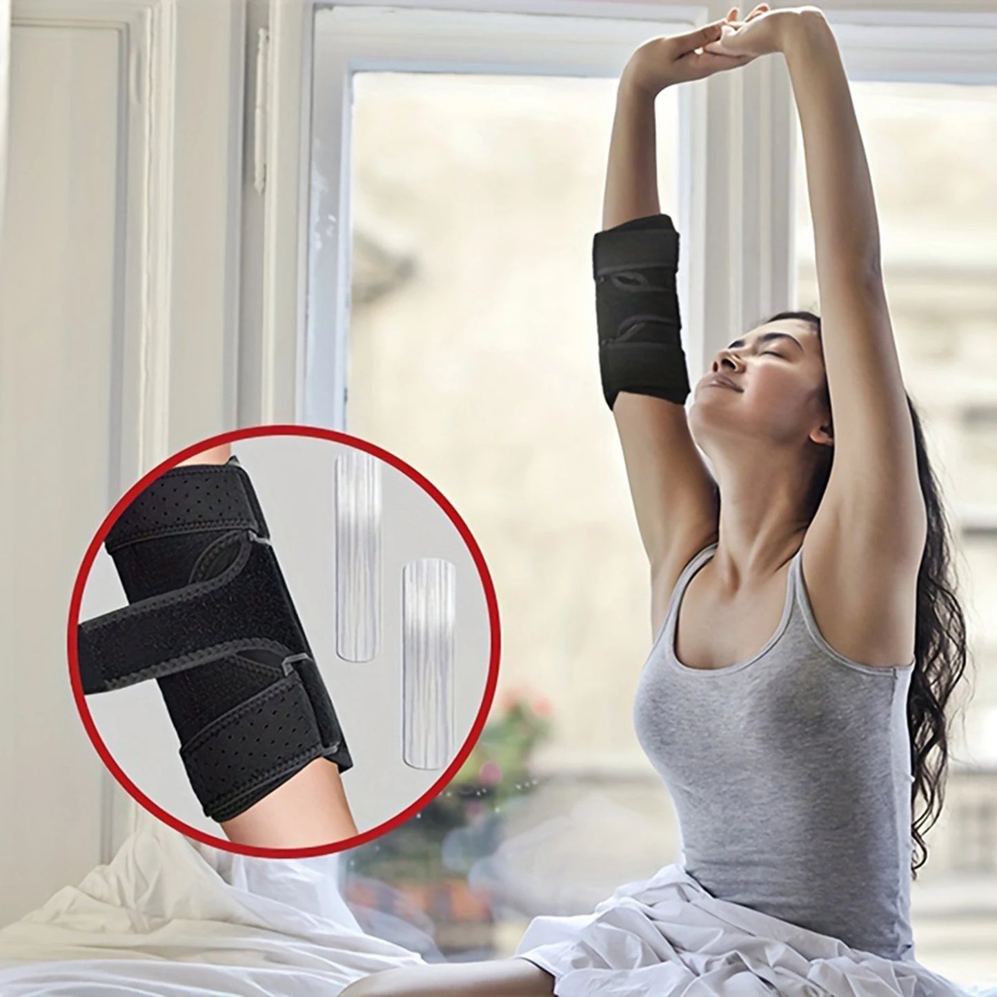 1pcs Sports Elbow Brace Sports Hand Protector Compression Breathable Sports Elbow Pads Suitable for Sports Sleeping Use
