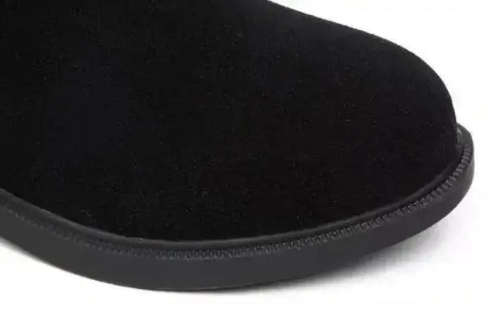 2025 New Women Warm Plush Snow Boots Casual Flat All-match Cotton Fashion Side Zipper Winter Shoes Thigh High Boot Botas Mujer