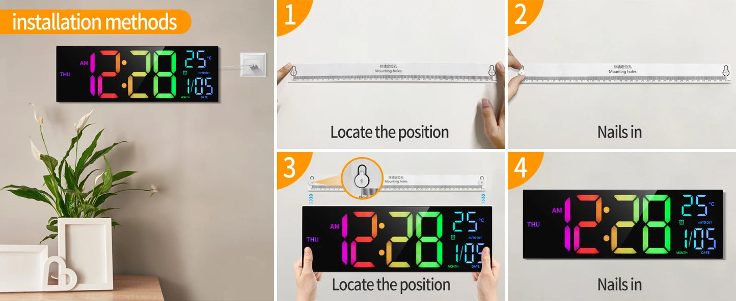 16" Modern LED Wall Clock