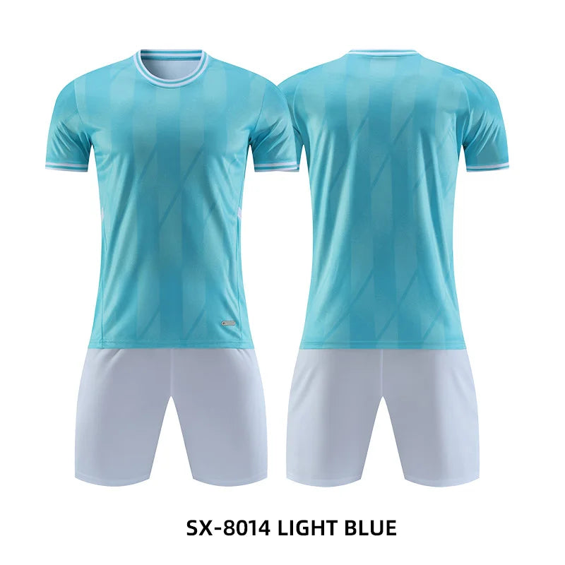 Adult Kids Personalize Football Jerseys Soccer Uniform MAN Women Team Training Quick-Drying Sportswear  Futsal Tracksuit Outfit