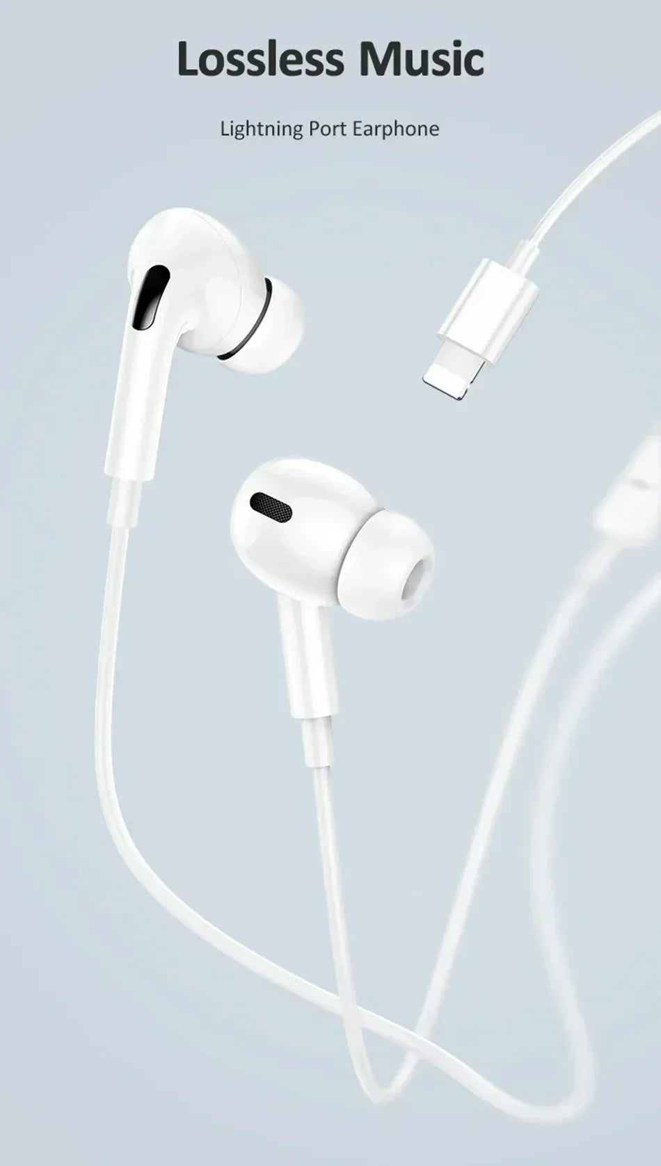 Original Earphones For Apple iPhone 14 Pro Max Lightning Headphones 13 12 11 Mini X XS XR SE 6 7 8 Plus Wired In-Ear Call Earbud