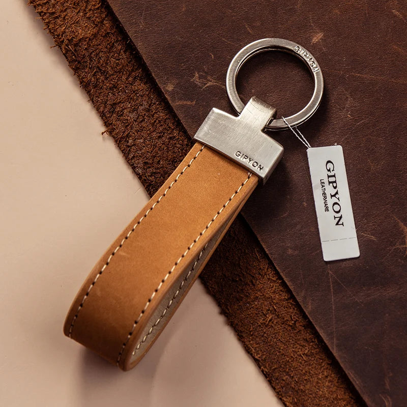 Exquisite Cowhide Keychain for Car or Bag – Durable & Fashionable