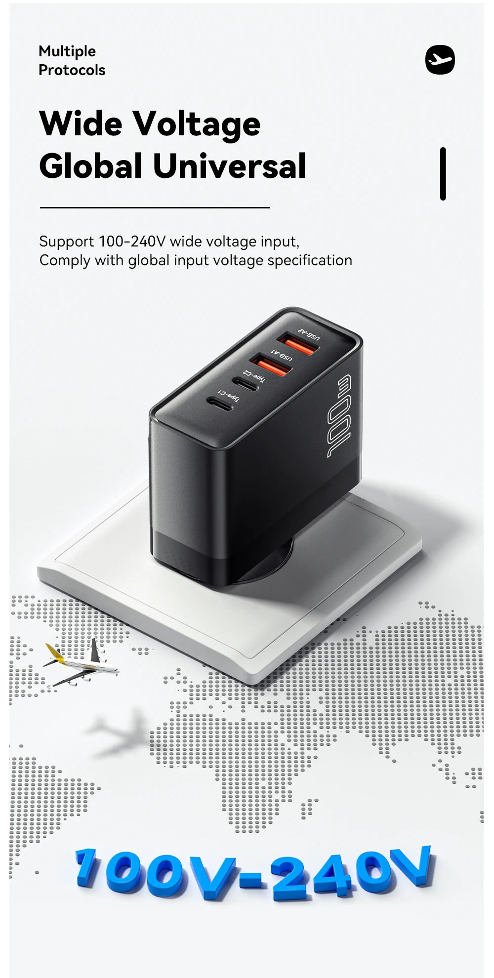 Essager 100W USB Type C Charger 65W PD Quick Charge4.0 3.0 Type-C Fast Charging For iPhone 16 15 14 13 Pro Xiaomi Macbook Laptop