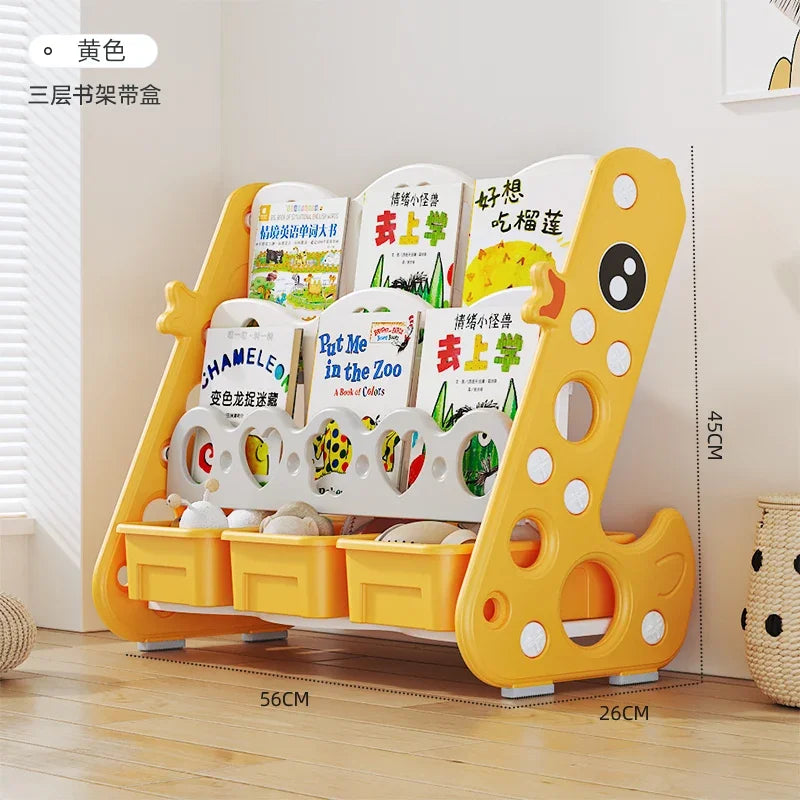 Storage Bookcase Children Display Stand Bookshelf Children's Wall Behind The Door Reading Magazine Storage Bookcases Furniture