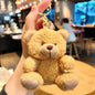 Cute Plush Bear Keychain – Small Sitting Doll Bag Pendant, 4 Colors