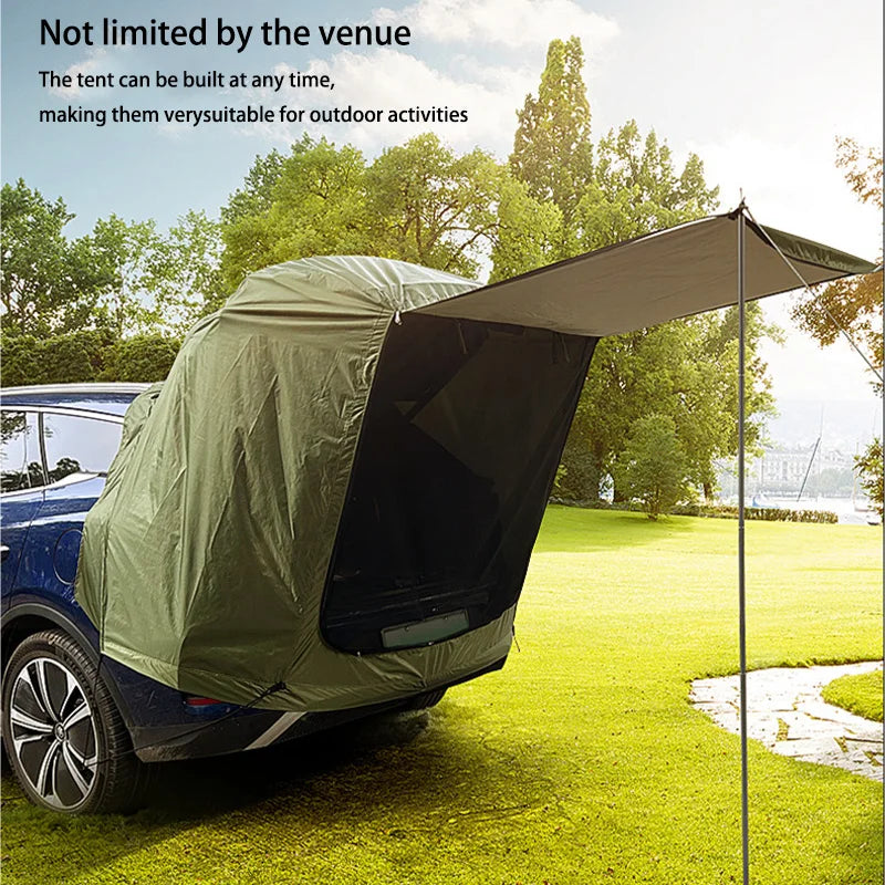 Car Rear Extension Tent With Canopy For Outdoor Camping