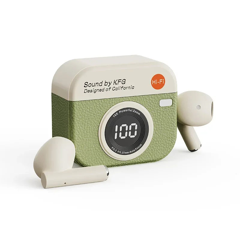 Q86 Bluetooth 5.3 Wireless Headphones Power LED Digital Display 24hours Endurance HiFi Gaming Headsets Waterproof Sports Earbuds