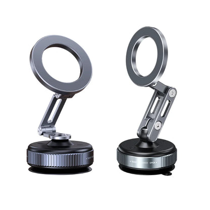 Aluminium Magnetic Car Phone Holder With Vacuum Mount And 360 Degree Rotation