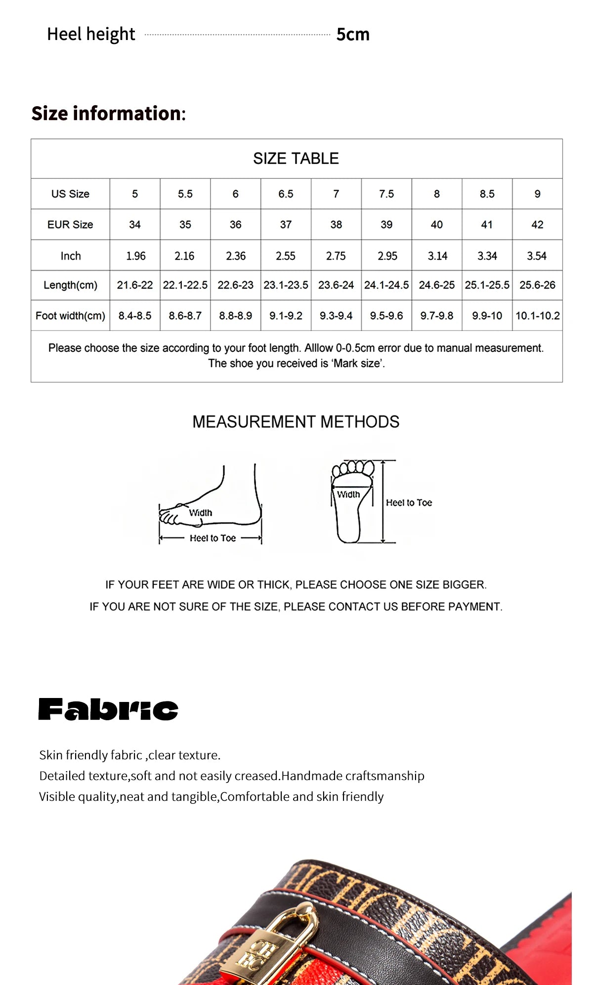 CHCH Women's Heels Sandals Low Block Chunky Heeled Sandals Slide Sandals Slip on Comfortable Casual Pumps Shoes 5cm