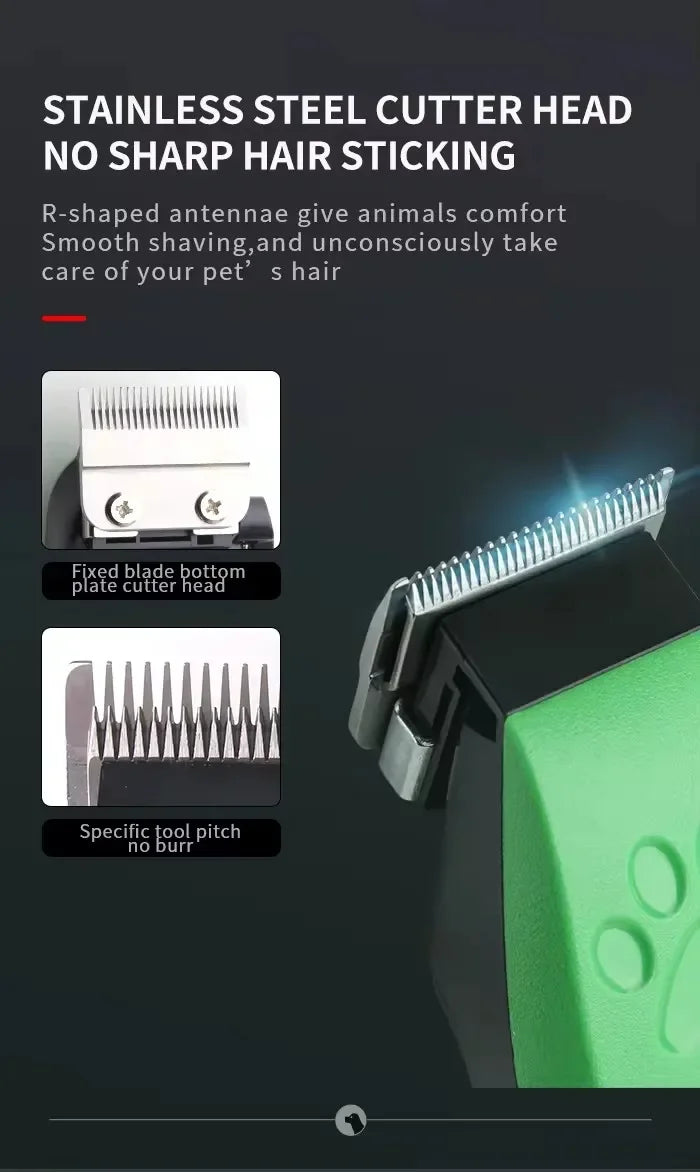 Professional Pet Hair Clippers – Rechargeable Adjustable Trimmer for Cats and Dogs