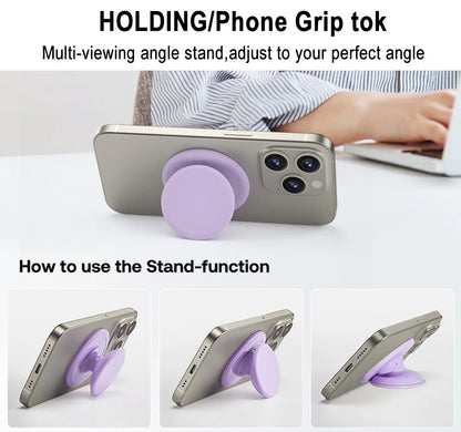 Universal Magnetic Phone Holder Stand Silicone Grip