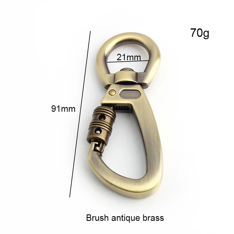 Dog Leash Clip Pets Carabiner Auto Locking Carabiner With Swivel Rotating Ring For Outdoor Keychain Pet Leash Hook Accessories