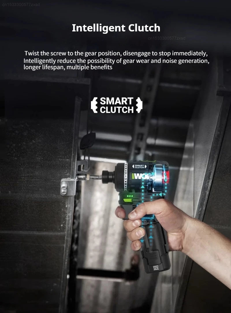 2025 Worx WU139 Cordless Driver Drill Brushless Electric Impact Screwdriver Rechargeable Metal Chuck High Torque DIY Power Tool