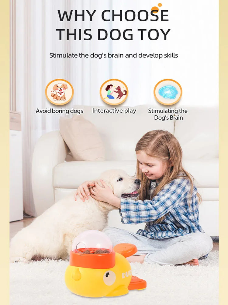 Little Yellow Duck Pet Leaking Toy – Interactive Educational Training Device for Puppies