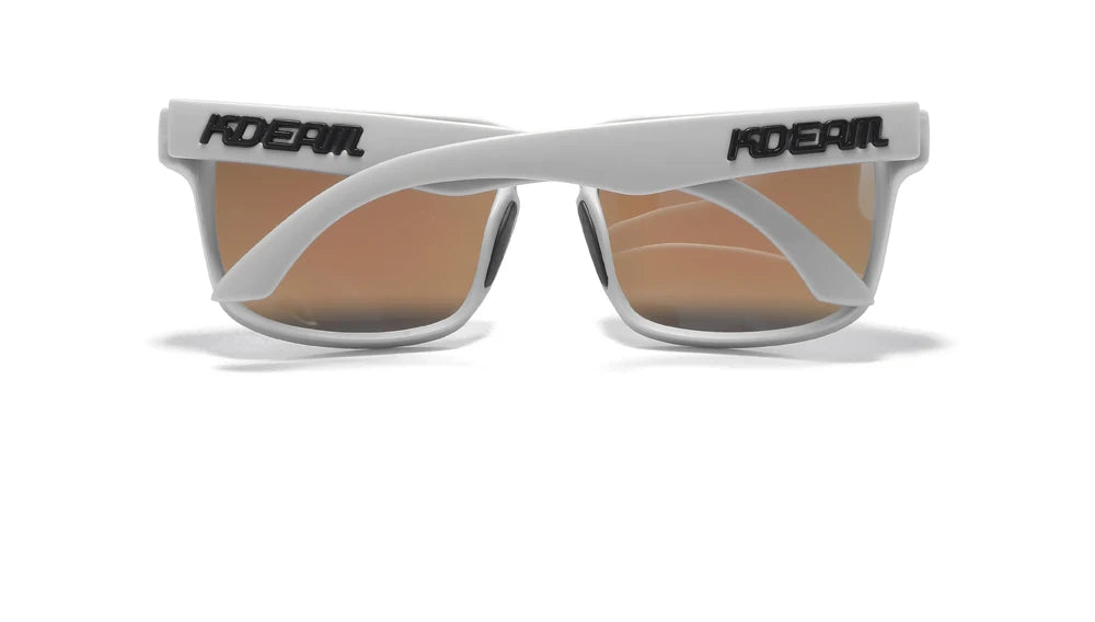 KDEAM Men's Polarized Sunglasses Square Casual Outdoors Sun Glasses Women Unisex Sunglass For Couple With Zipper Case