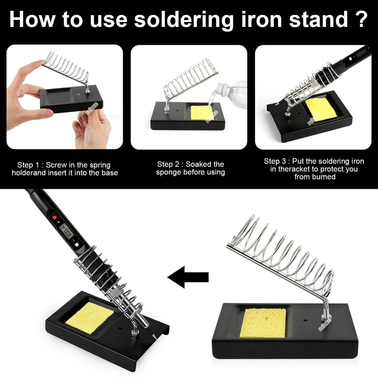 Electric Soldering Iron 80W Welding Gun Tool Kit Heat Pencil Repair Tools Adjustable Temperature Replaceable Soldering Iron Head