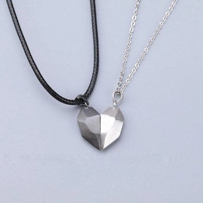 Heart ECG Pendant Necklace Stainless Steel And Zinc Alloy