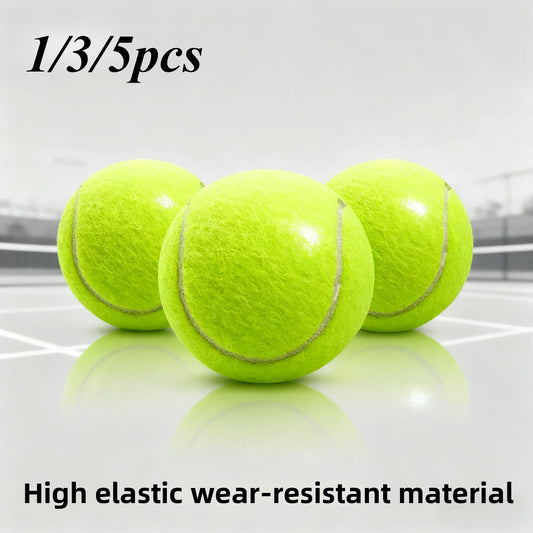 1/3/5pcs 5/3/1pcs High Elasticity Tennis Ball Elementary Match Training Durable Ball Fans Practice Durable Tennis Ball