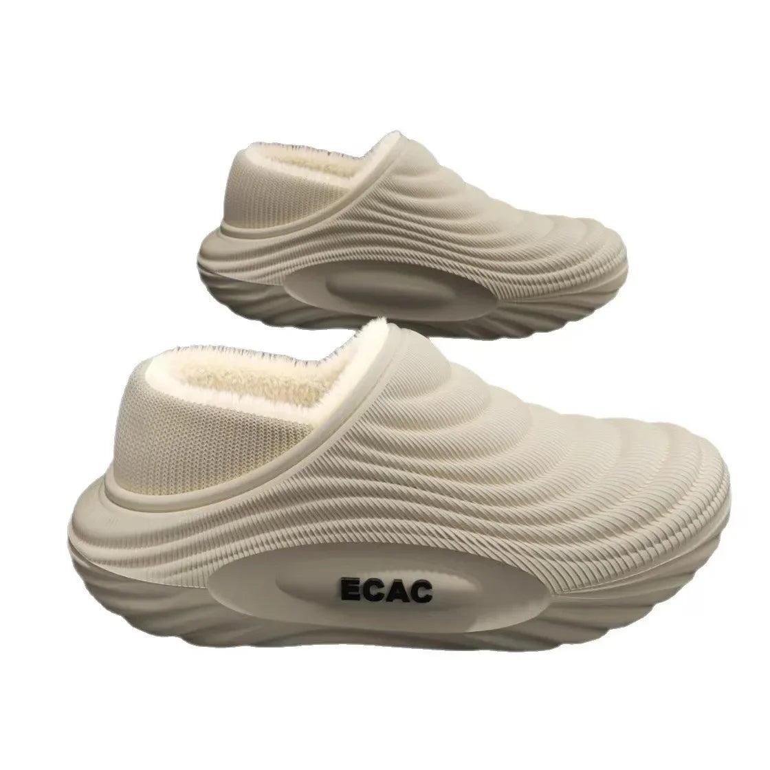 Waterproof Cotton Slippers for Men Winter Outdoor Wear EVA Indoor Home Warmth plus Fleece Medical Care Non-Slip Home Shoes