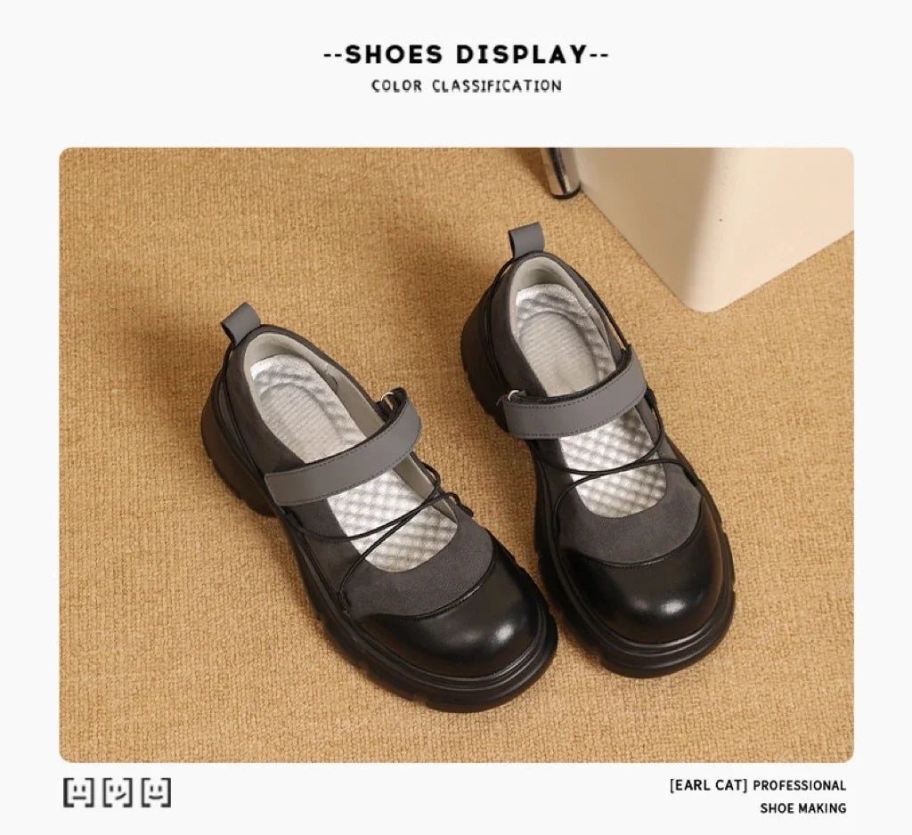 Autumn Chunky Women Sports Shoes Fashion Shallow Butterfly-knot Platform Sneakers Ladies Casual Flats Outdoor Mary Jane Shoe