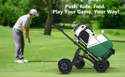 Electric Four Wheel Golf Cart 48V 14Ah Aluminum Alloy Black