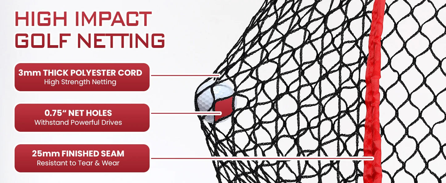 Golf Netting, 10x10 Ft Golf Practice Net and Sports Netting, High Impact Golf Hitting Barrier Net, Heavy Duty Golf Ball Netting,