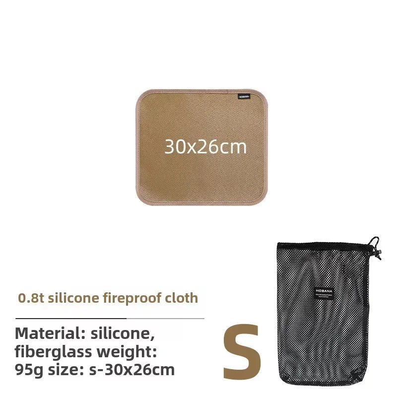 New Outdoor Camping Fireproof Cloth Picnic Barbecue Insulation Mat Flame Retardant High Temperature Fire Blanket Fiberglass Mat
