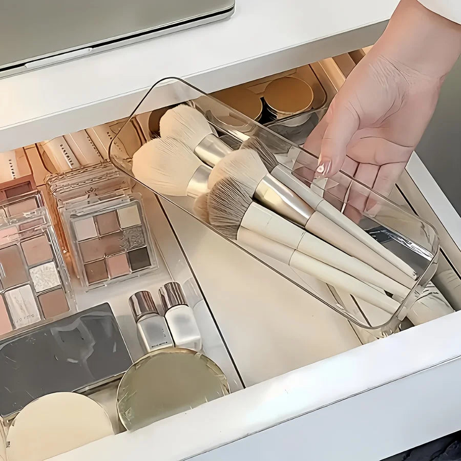 4/7/8pcsTransparent Cosmetic Storage Boxes, Drawer Built-in Separation and Organizing Box, Desktop Office Stationery Storage Box