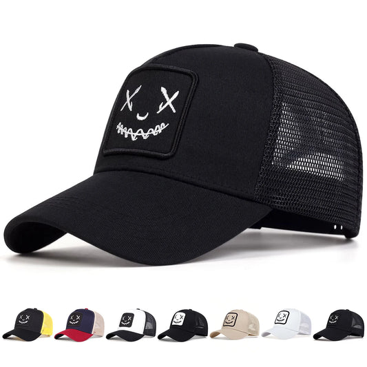 Unisex Personality Embroidery Baseball Net Caps Spring and Summer Outdoor Adjustable Casual Hats Sunscreen Hat Sports Golf Cap