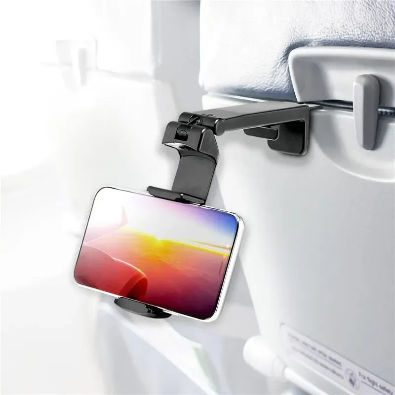 Airplane Mobile Phone Holder Travel Portable Phone Mount Flight Seat Desk Selfie Holding 360° Rotating Collapsable Lazy Stands