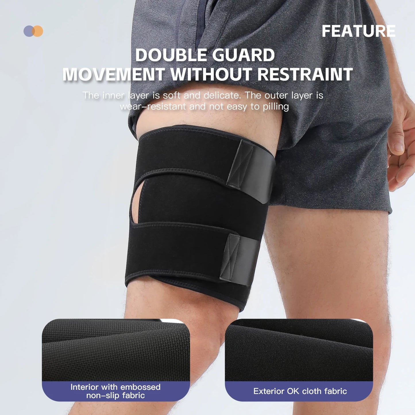 1Pc Large Thigh Support Bracket,Adjustable With Thigh Cover,Used For Groin And Limb Support,Fitness Leg Cover,Leg Protection