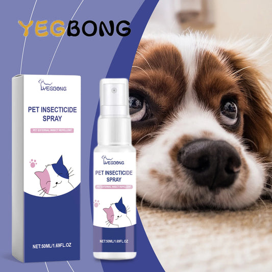YEGBONG Pet Flea Repellent Deodorizing Spray for Dogs Cats Liquid Formula Anti Flea Body Odor Eliminator Long Lasting Daily Care