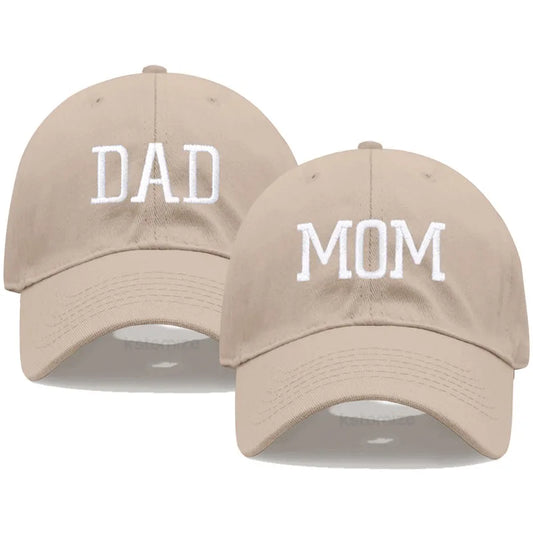 DAD MOM Embroidery Pure Cotton Men's Baseball Cap For Man  Womne's Fashion Sport Golf Caps Sun Hat Dropshipping