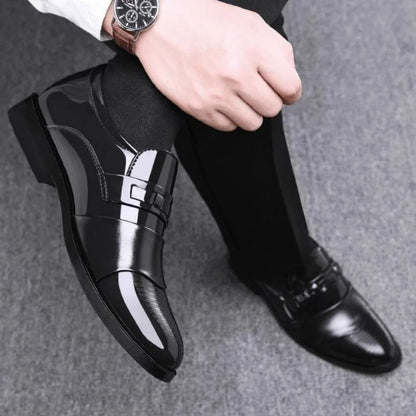 Mens Dress Shoes Waterproof Pointed Toe Casual Business Shoes