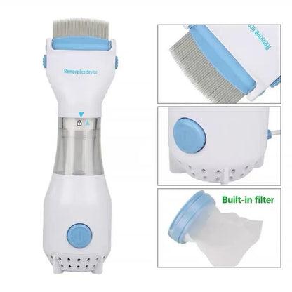 Electric Lice Grabber Comb for Dogs and Cats Stainless Steel and ABS
