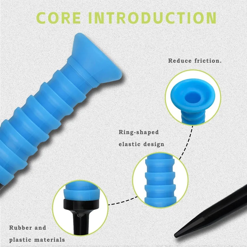 5Pcs Premium Elastic Golf Tees 83mm/3.24'' Rubber Ball Tee Holder Durable Flexible Golf Accessories