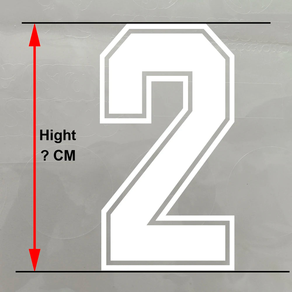 White Black Men Kids Number Iron on Patches Letter DIY Basketball Football Jersey Number Boys Gilrs Clothes Hot Transfer Sticker