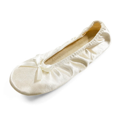 Women Ballet Flats Indoor Lightweight With Soft Foam Insole Bow Knot