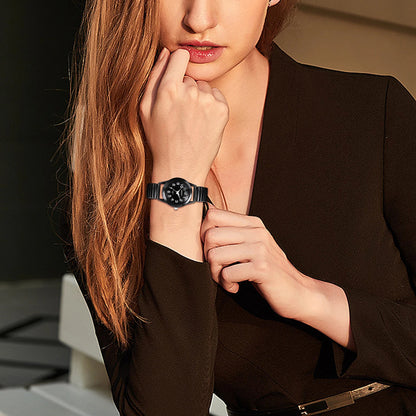 Elastic Strap Watch for Men Couples Clear and Easy Read Large Black Digital Hard Steel Strap Waterproof