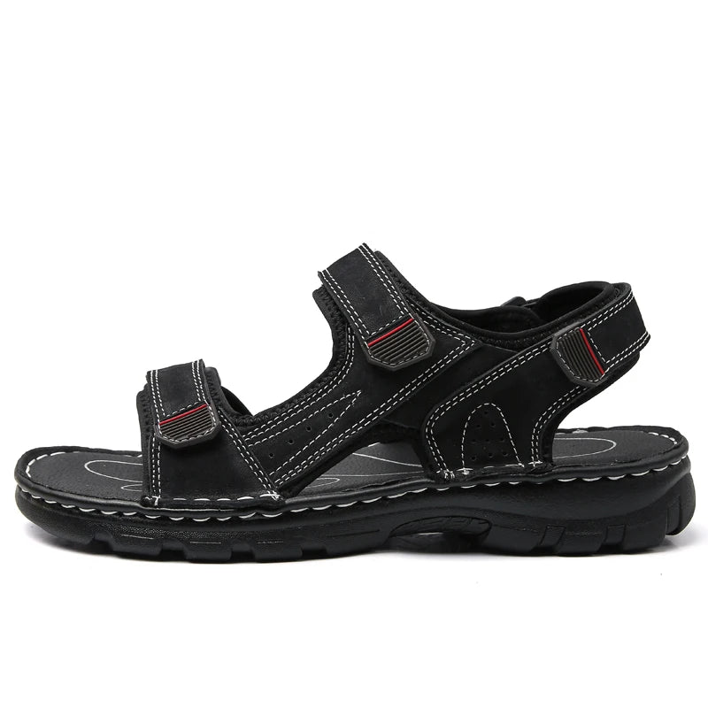 Leather Outdoor Men Sandals Casual Beach Sandals 38-48